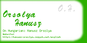 orsolya hanusz business card